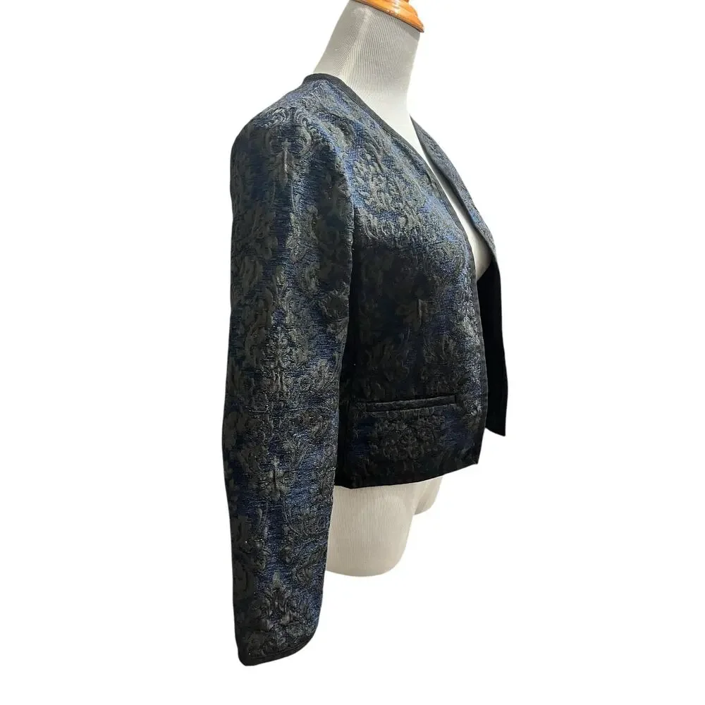 Old Navy Navy Blue Brocade Women's Blazer SIZE Small